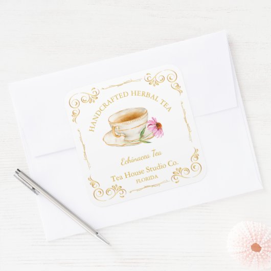  Echinacea Tea Square Label (Envelop)