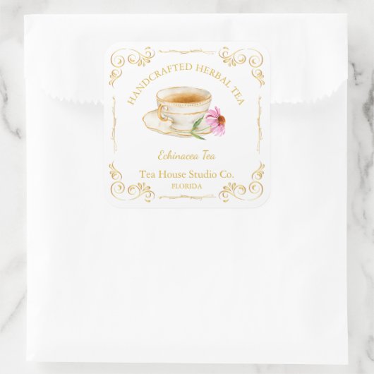 Echinacea Tea Square Label (Tas)