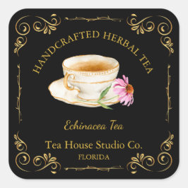  Echinacea Tea Square Label