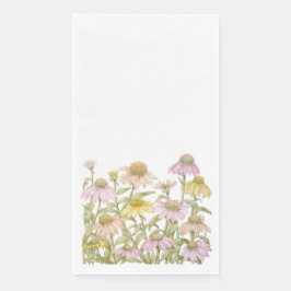 Echinacea Watercolor Botanisch Kunstpapierdoekje Servet