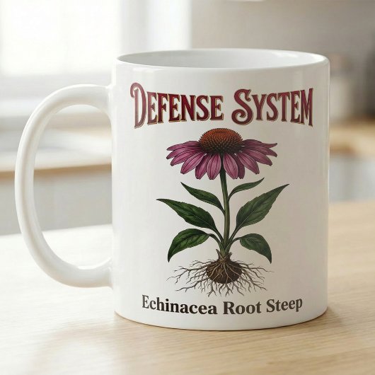 Echinacea Wortel Thee Botanische Print Koffiemok
