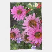 Echinacea zonnebloemen theedoek (Verticaal)