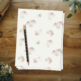 Echinacea Zonnehoedjes Patroon Ringbandpapier