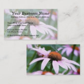 Echinaceae in de lijst visitekaartje (Voorkant / Achterkant)