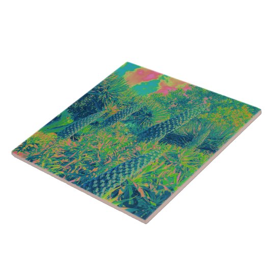 Echium Flowers Tropical Vibe Tegeltje (Zijkant)