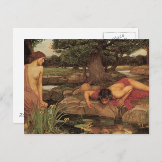 Echo and Narcissus fine art Briefkaart (Voorkant / Achterkant)