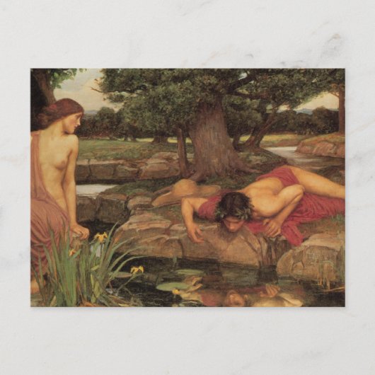 Echo and Narcissus fine art Briefkaart (Voorkant)