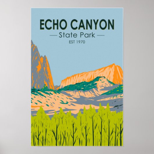 Echo Canyon State Park Nevada Vintage vertaling Poster (Voorkant)