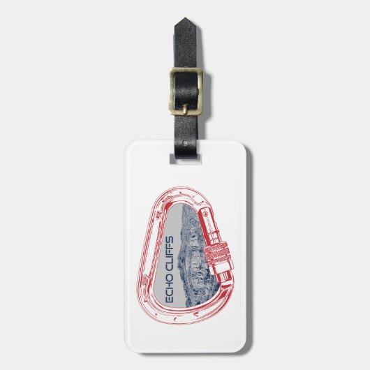 Echo Cliffs California Rock Climbing Karabiner Bagagelabel (Voorkant verticaal)