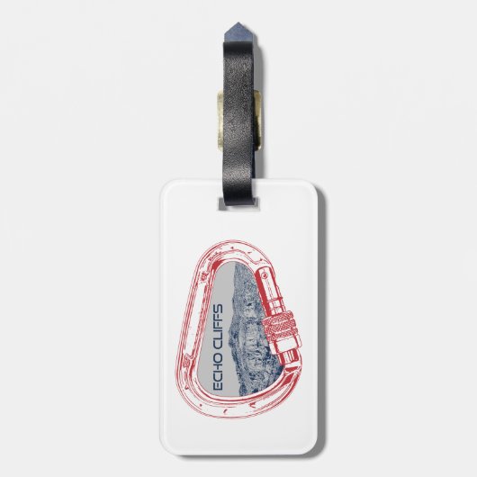 Echo Cliffs California Rock Climbing Karabiner Bagagelabel (Achterkant verticaal)