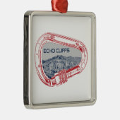 Echo Cliffs California Rock Climbing Karabiner Metalen Ornament (Rechts)