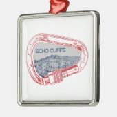 Echo Cliffs California Rock Climbing Karabiner Metalen Ornament (Links)