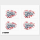 Echo Cliffs California Rock Climbing Karabiner Rechthoekige Sticker (Vel)