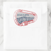 Echo Cliffs California Rock Climbing Karabiner Rechthoekige Sticker (Tas)