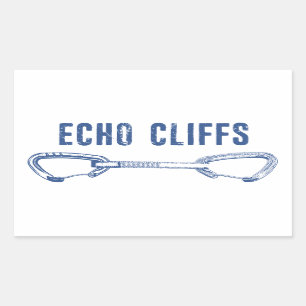 Echo Cliffs California Rock Climbing Quickdraw Rechthoekige Sticker
