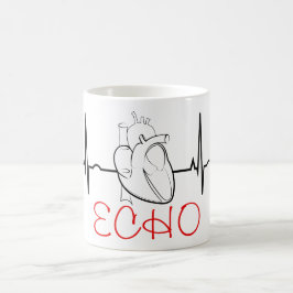 Echo Coffee-Mok met EKG en Realistisch hart Koffiemok