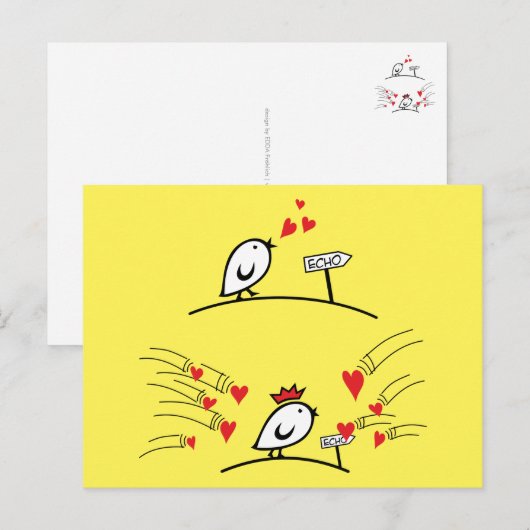 ECHO - Comic Birds Tweetlercools 1 Briefkaart (Voorkant / Achterkant)
