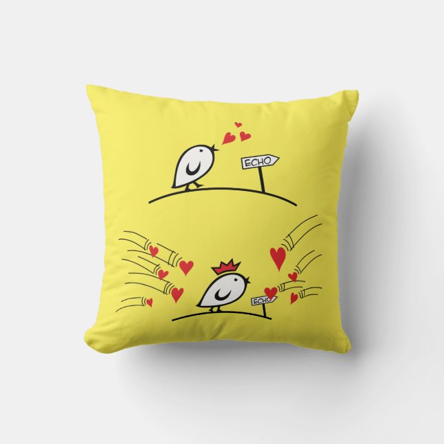ECHO - Comic Birds Tweetlercools 1 Kussen (Voorkant)