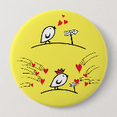 ECHO - Comic Birds Tweetlercools 1 Ronde Button 4,0 Cm (Voorkant)