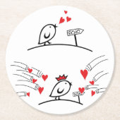 ECHO - Comic Birds Tweetlercools 1 Ronde Kartonnen Onderzetter (Voorkant)