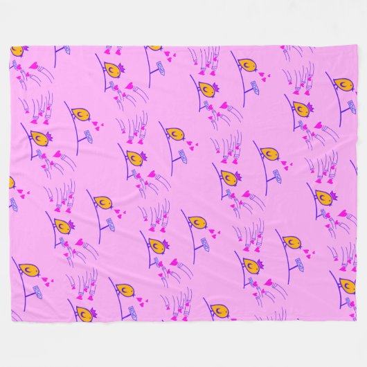 ECHO - Comic Birds Tweetlercools 3 Fleece Deken (Voorkant (Horizontaal))