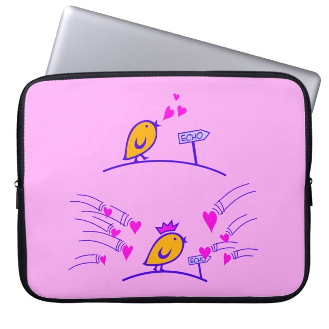 ECHO - Comic Birds Tweetlercools 3 Laptop Sleeve (Voorkant)