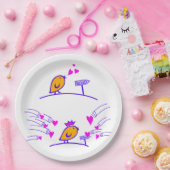 ECHO - Comic Birds Tweetlercools 3 Papieren Bordje (Feest)