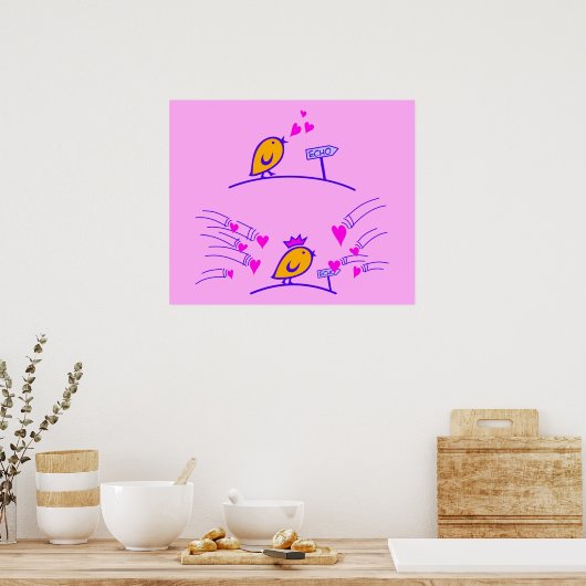 ECHO - Comic Birds Tweetlercools 3 Poster (Keuken)
