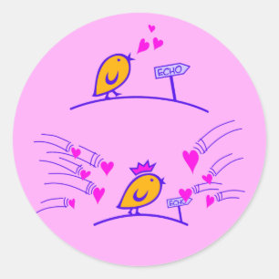 ECHO - Comic Birds Tweetlercools 3 Ronde Sticker