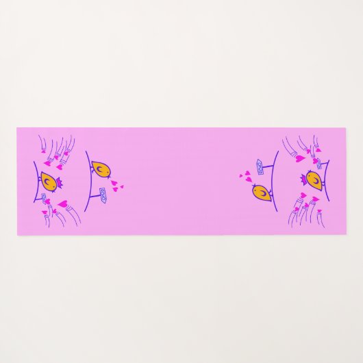 ECHO - Comic Birds Tweetlercools 3 Yogamat (Achterkant (horizontaal))