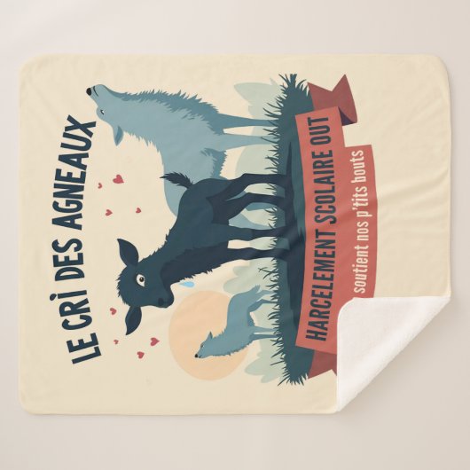 Echo Contre l’Oppression - Badge #BalanceTonTyra Sherpa Deken (Voorkant (horizontaal))