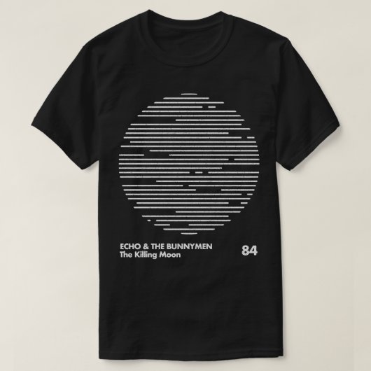 Echo de minimale grafische vormgeving van Bunnymen T-shirt (Design voorkant)