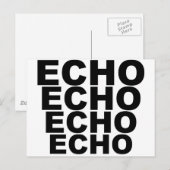 ECHO ECHO ECHO ECHO ECHO ECHO Shirt Pet  Mousepad  Briefkaart (Voorkant / Achterkant)