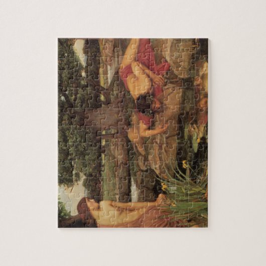 Echo en Narcissus beeldende kunst Legpuzzel (Verticaal)