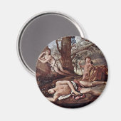 Echo en Narcissus door Poussin Nicolas Magneet (Voorkant / Achterkant)