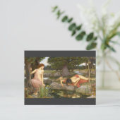Echo- en Narcissus van pre-Raphaelite Briefkaart (Staand voorkant)
