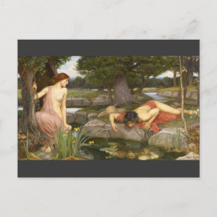Echo- en Narcissus van pre-Raphaelite Briefkaart