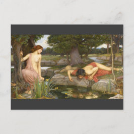 Echo- en Narcissus van pre-Raphaelite Briefkaart