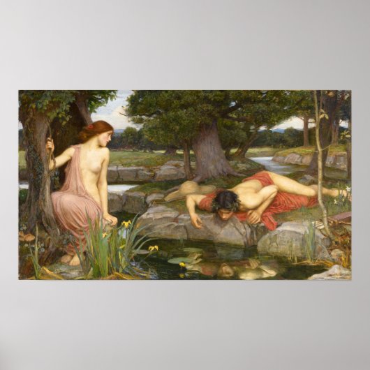 Echo- en Narcissus van pre-Raphaelite Poster (Voorkant)