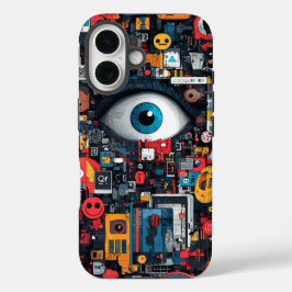Echo Graffiti Pop Eye Telefoonhoes iPhone 16 Hoesje