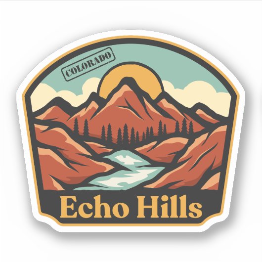 Echo Hills, Colorado Sticker (Voorkant)