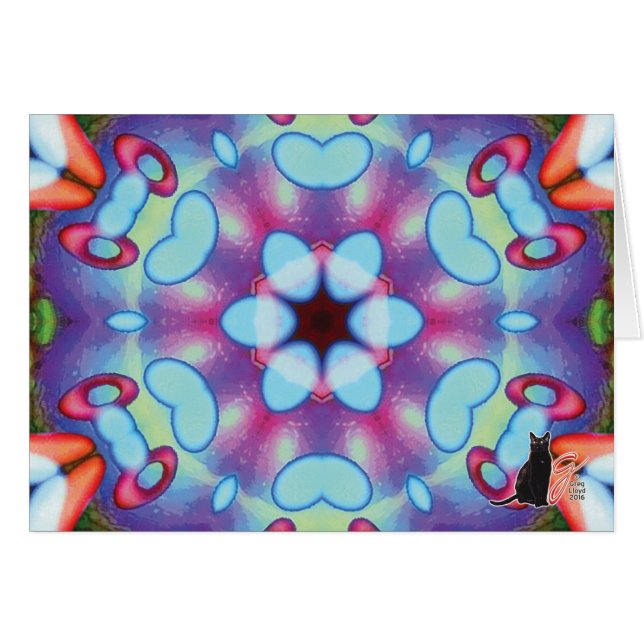 Echo Kaleidoscope Wenskaart (Voorkant Horizontaal)