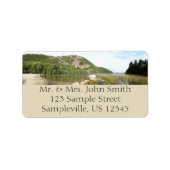 Echo Lake Beach in Acadia National Park Etiket (Voorkant)