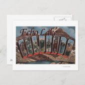 Echo Lake, Colorado - Grote letterscènes Briefkaart (Voorkant / Achterkant)
