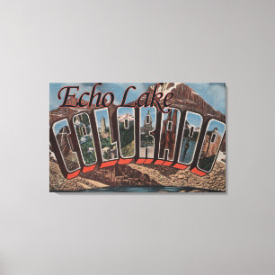 Echo Lake, Colorado - Grote letterscènes Canvas Afdruk