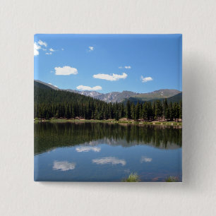 Echo Lake Mt Evans Colorado Vierkante Button 5,1 Cm