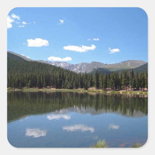 Echo Lake Mt Evans Colorado Vierkante Sticker (Voorkant)