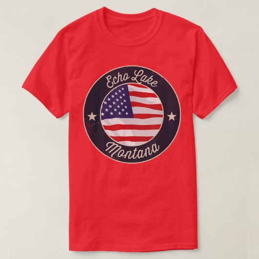Echo Lake - Patriotic Montana Souvenir T-Shirt Cop (Design voorkant)