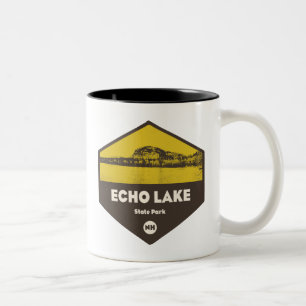 Echo Lake State Park New Hampshire Tweekleurige Koffiemok
