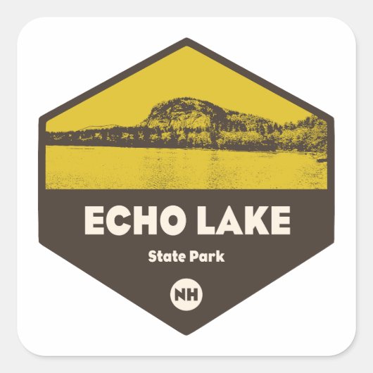 Echo Lake State Park, New Hampshire Vierkante Sticker (Voorkant)